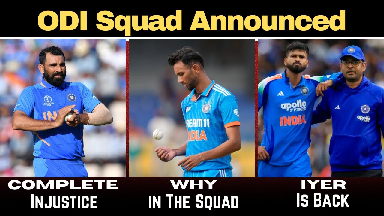 No Shami, No Logic? Krishna Still Picked & Iyer Returns as Vice-Captain!