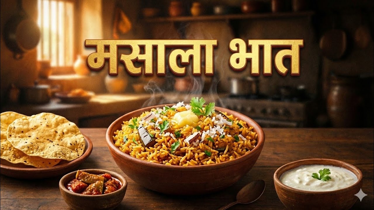 Masala Bhaat#cookingvideo #maharastrian masala Bhaat #veg. pulao##quick lunch recipe