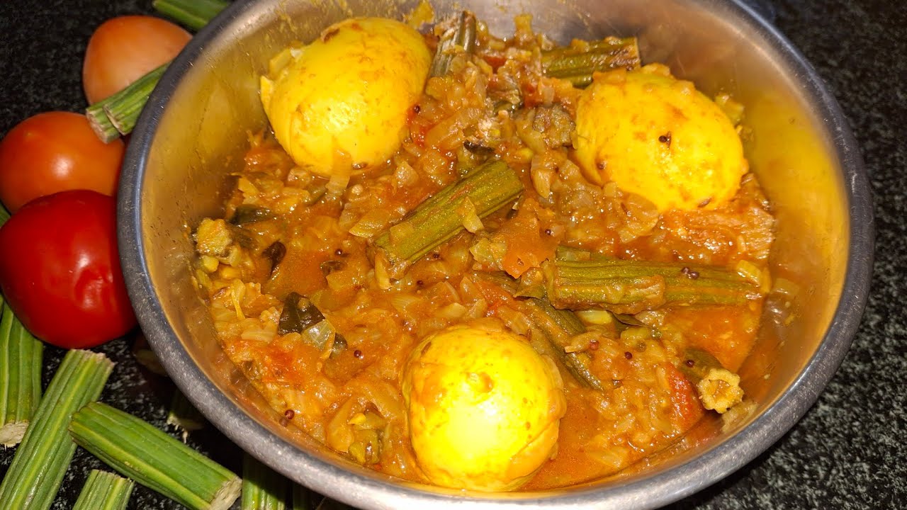 Simple drumstick egg tamoto curry easy method