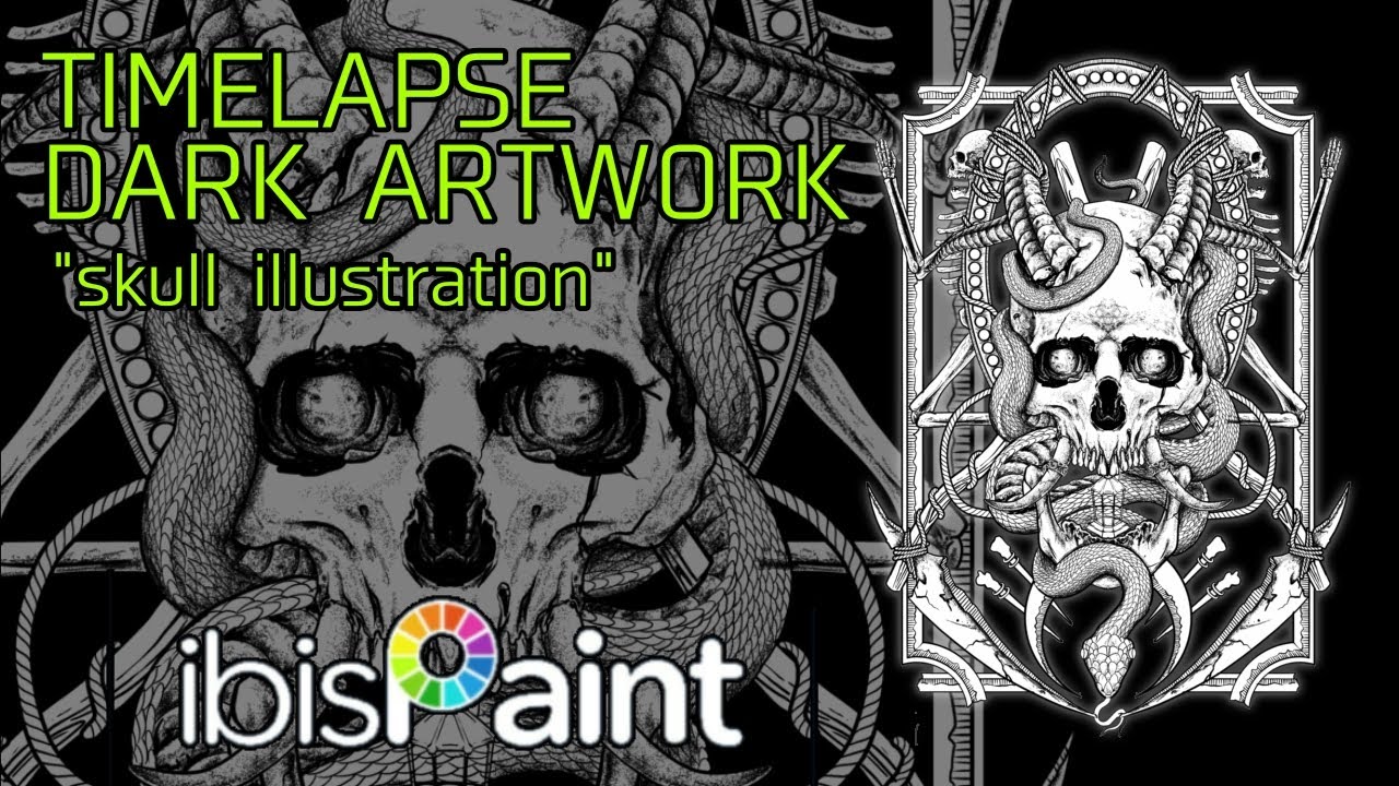 Dark Artwork Death Metal Illustration [ Ibbis Paint X ] Pointilsme technic