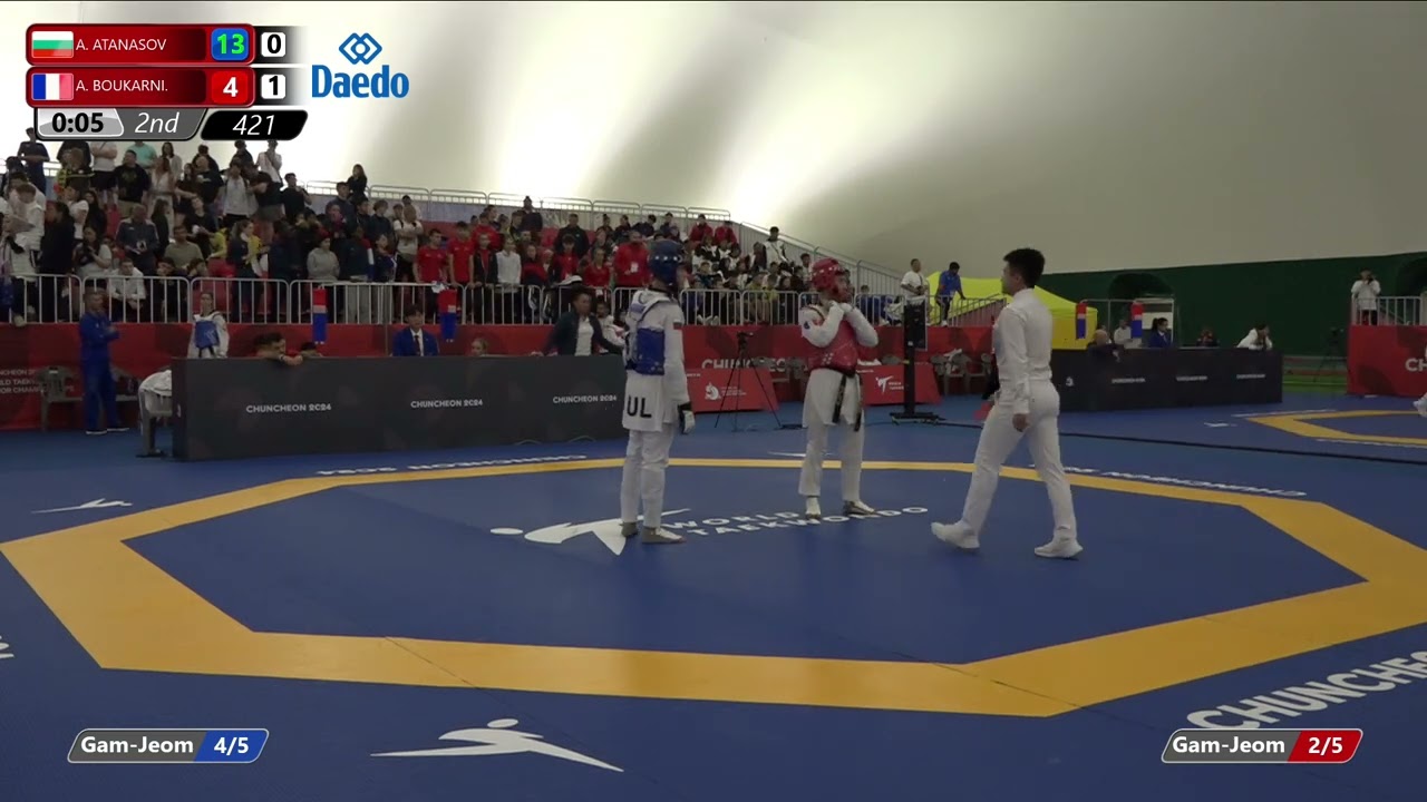 421 Round of 16 Men  55kg BUL A  ATANASOV FRA A  BOUKARNI