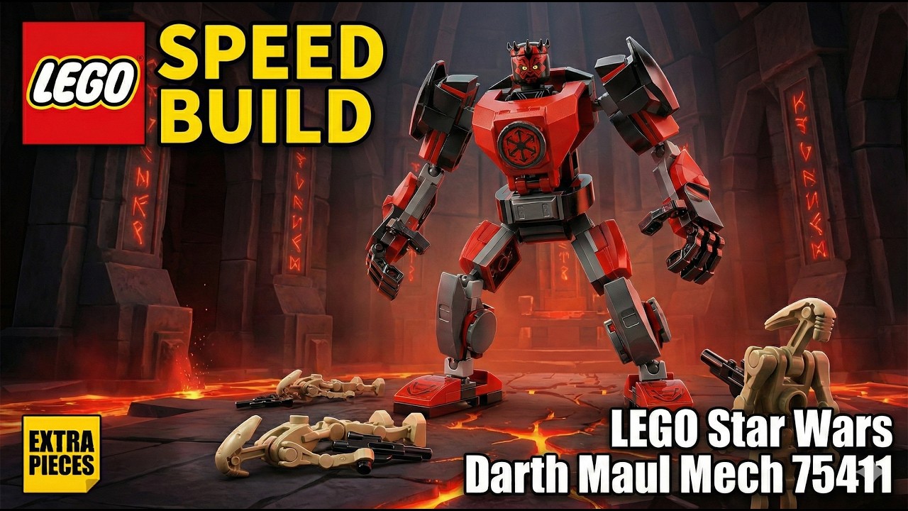 LEGO Star Wars  75411 Darth Maul Mech 🔴 | Satisfying Speed Build