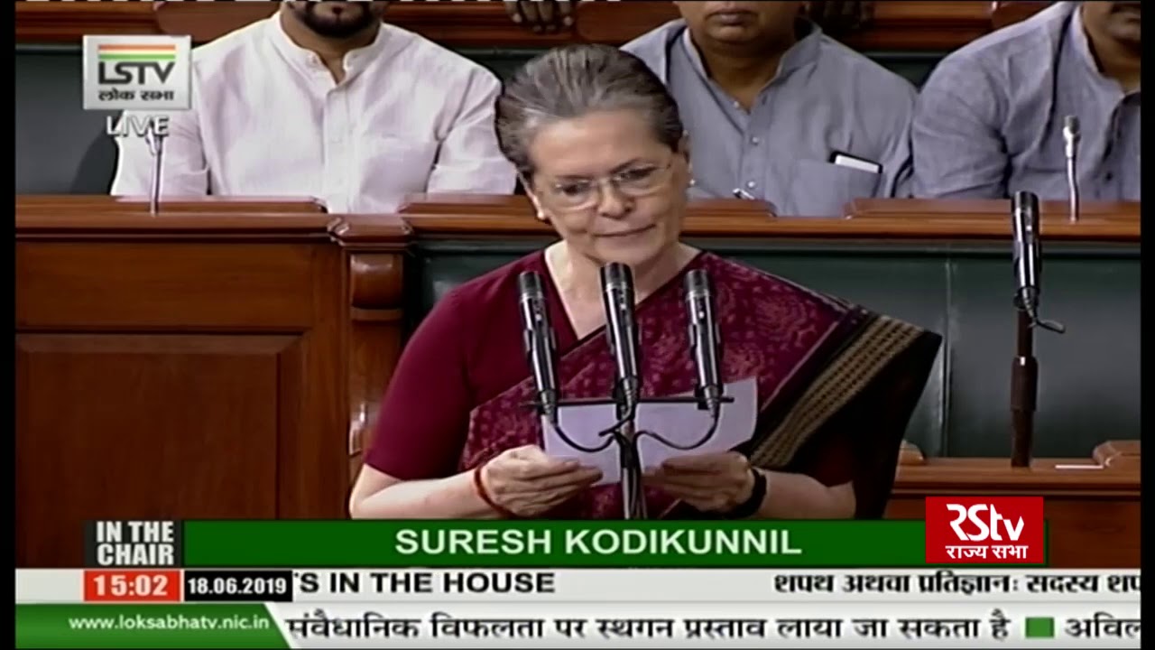 Sonia Gandhi takes oath as Lok Sabha MP