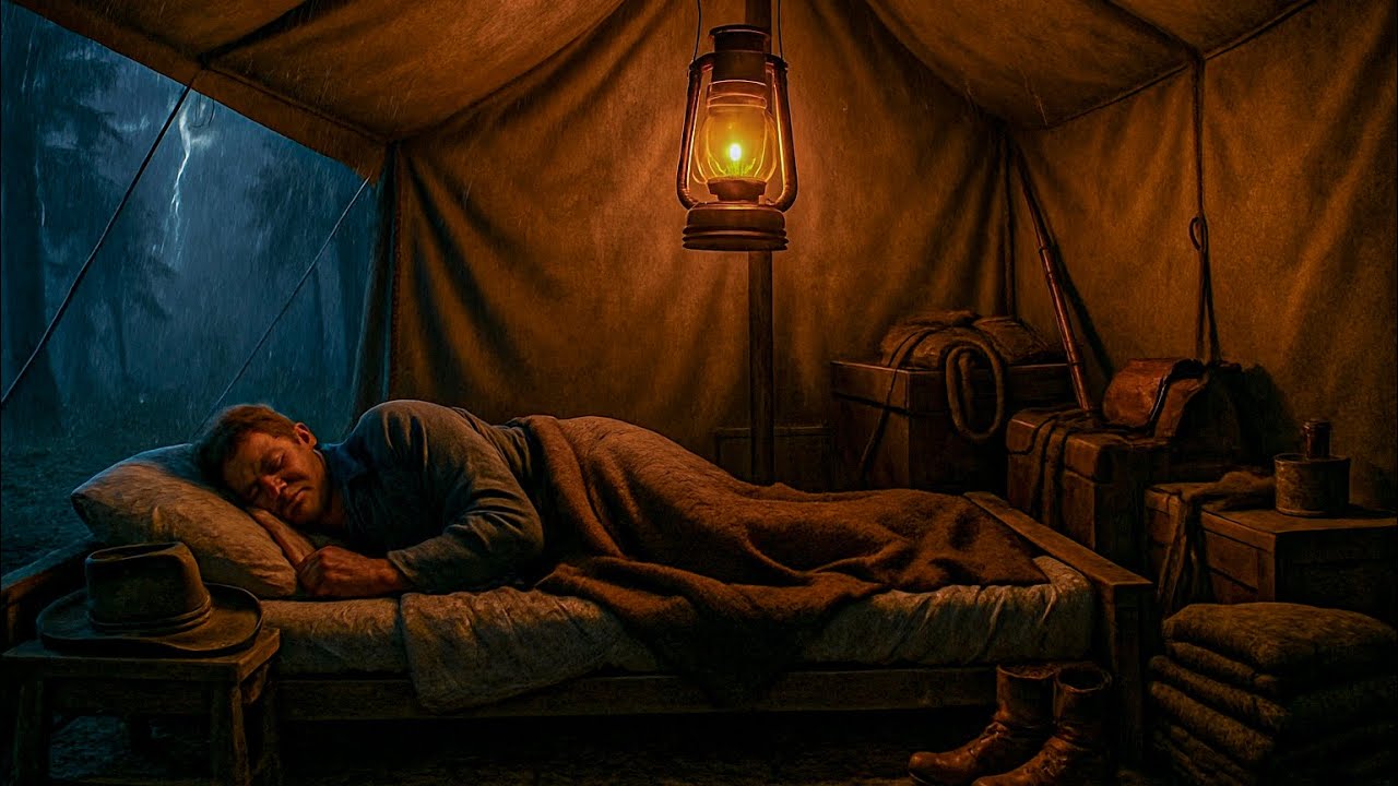 Lonely Night in the Camping Tent During a Powerful Thunderstorm | Arthur Morgan/RDR2 ASMR 