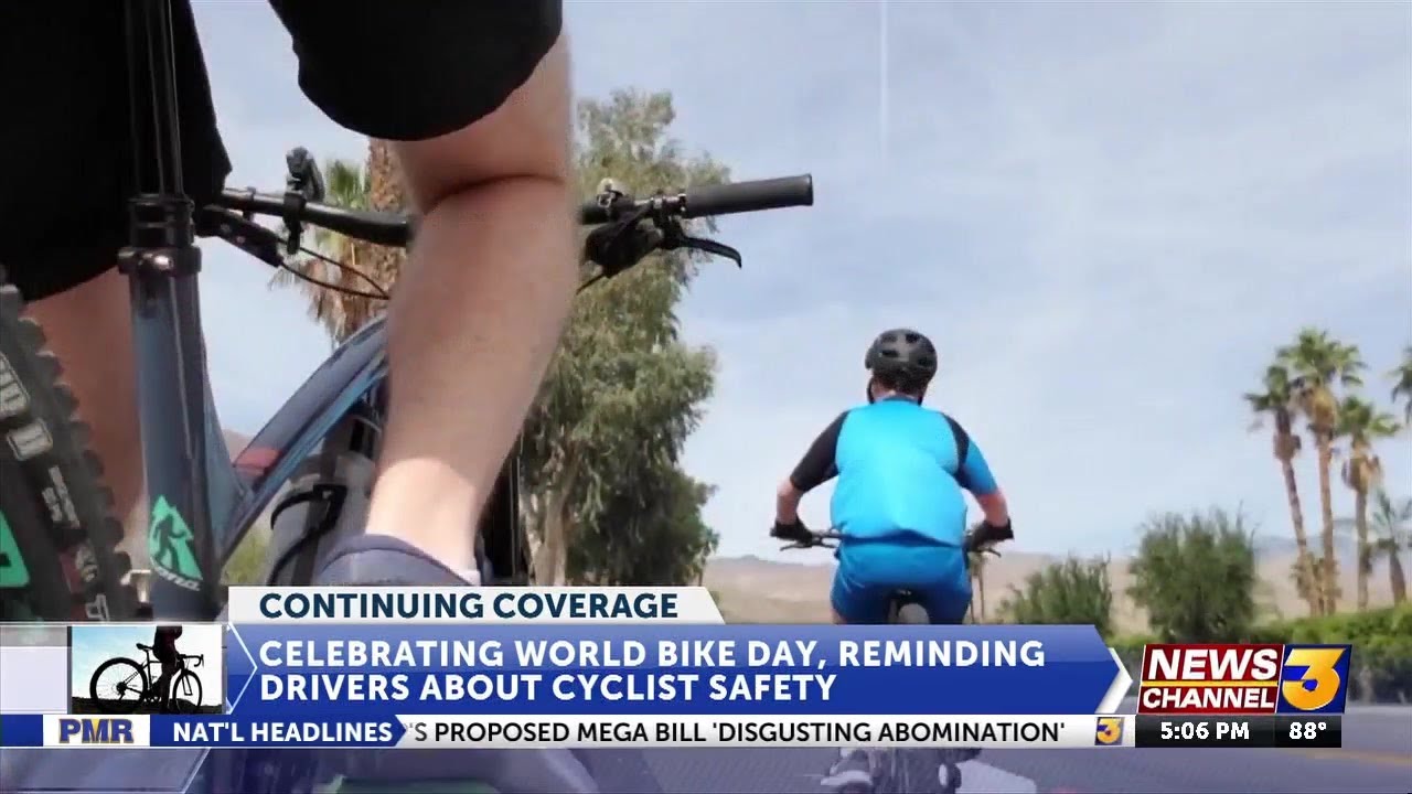 Coachella Valley celebrates World Bike Day, reminding drivers about cyclist safety on the roads