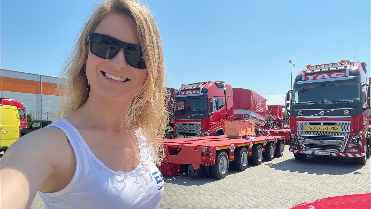 Zestaw długości 4 TIRów3/4! 4trucks long truck on the road 3/4 - Iwona Blecharczyk