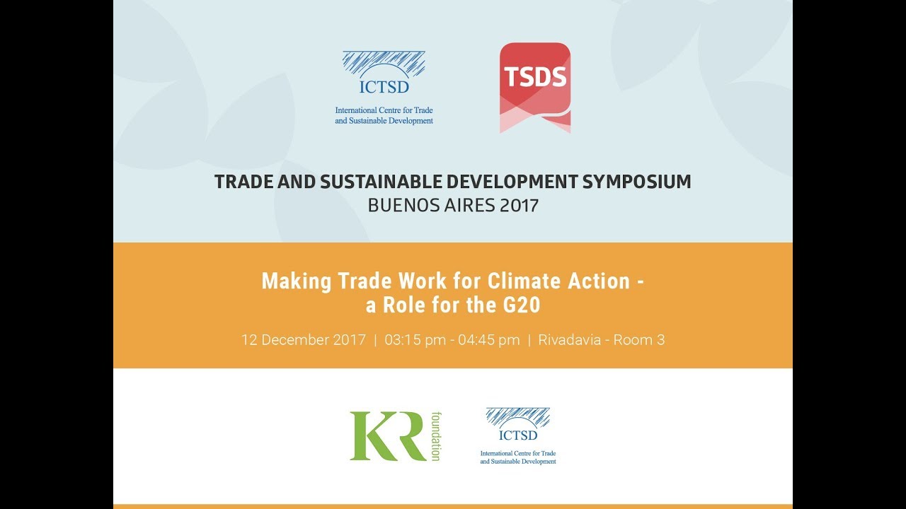 Making Trade Work for Climate Action - a Role for the G20