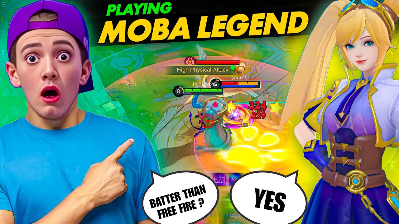 Playing MOBA LEGEND Game For First Time 😈 This Is Not Free Fire VS Moba Legend !! Nalla Free Fire