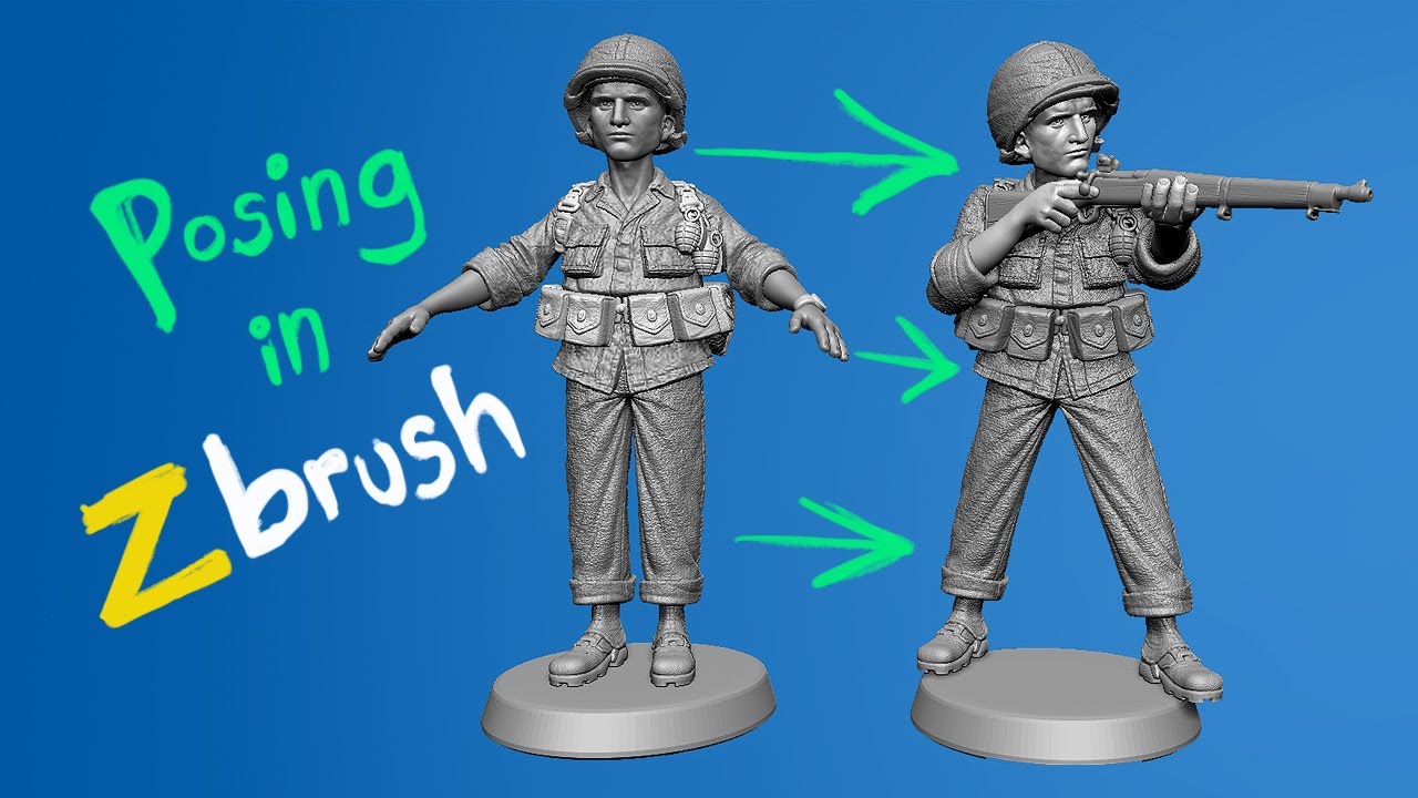 How to Pose in Zbrush NO RIGGING NEEDED
