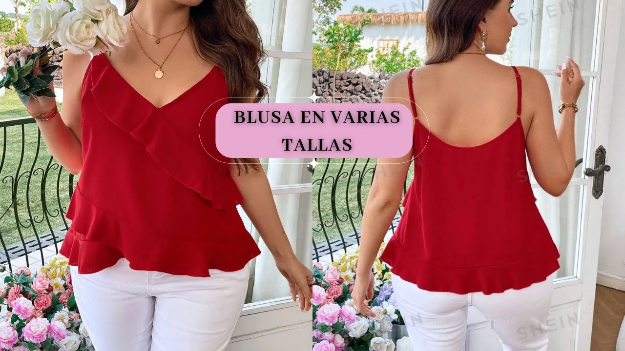 Patronaje y Escalado de BLUSA con Golas ✂✂ S-M-L-XL \ Mira que fácil