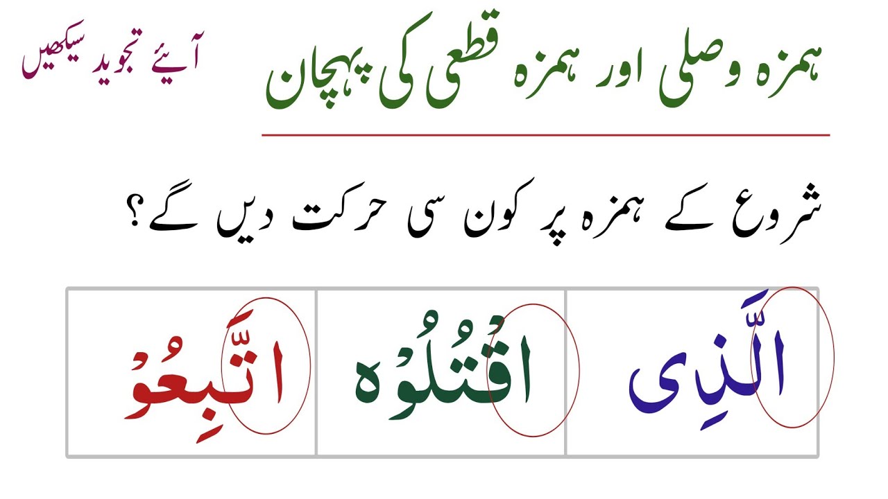 Hamza qatee or hamza wasli || ہمزہ پر کون سی حرکت لگائیں گے||#quran #islamiceducation #education