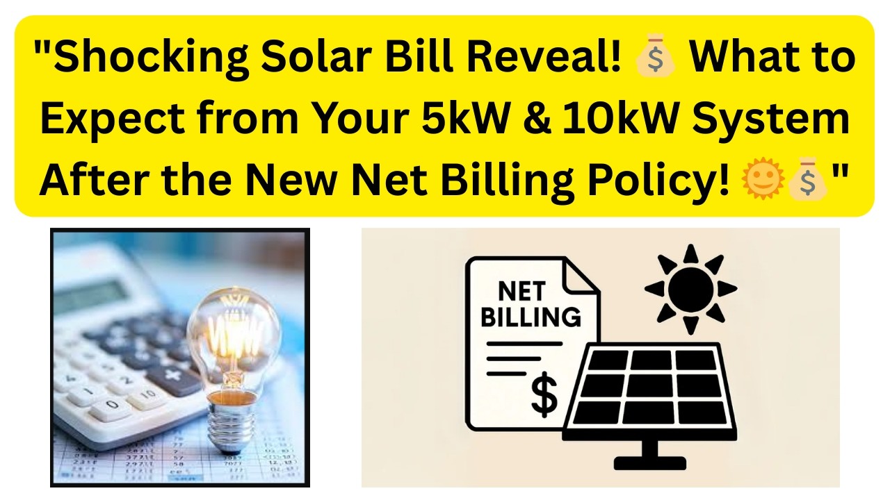 Shocking Solar Bill Reveal! 💰 What to Expect from Your 5kW & 10kW System After the New Net Billing.