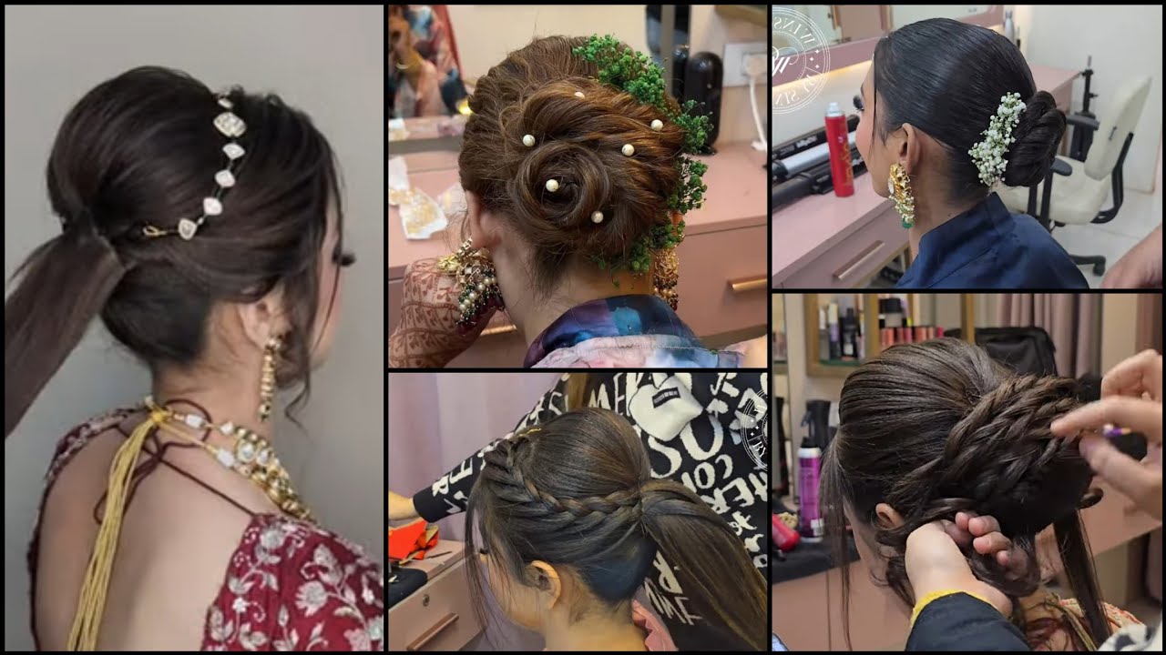 5 Easy Bridal Bun Hairstyles || Wedding hairstyles 