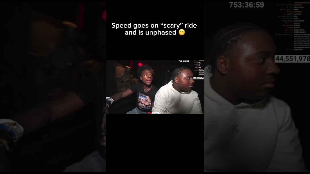 Speed acts UNPHASED on scary ride 