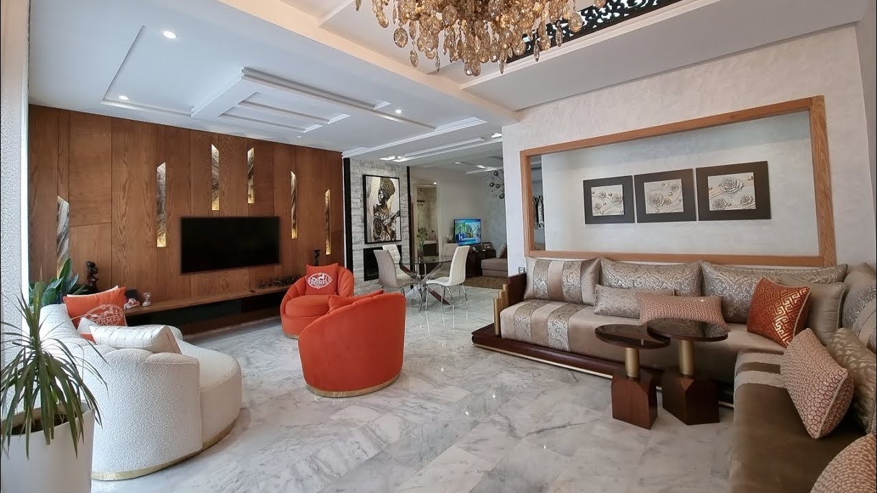 شقة فخمة بواجهتين للبيع وسط المدينة حي الشون دكورس بريستيجيا بفاسAPPARTEMENT LUXUEUX À VENDRE À FÉS