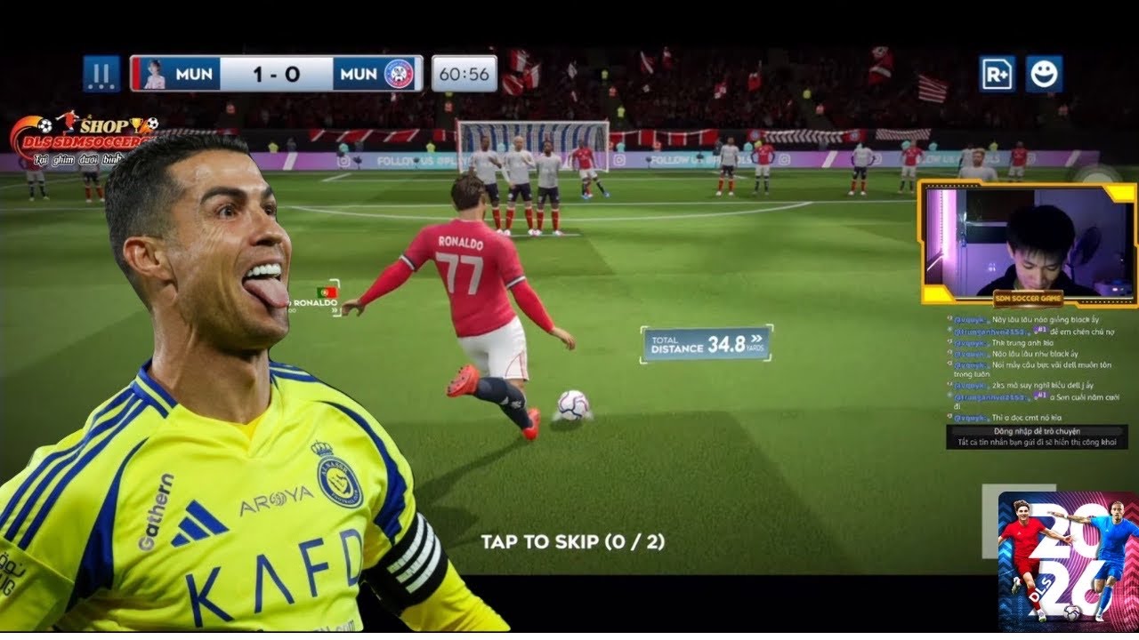 DLS26 : Anh 7 gánh team . Siêu phẩm đá phạt của anh Ronaldo #dls26