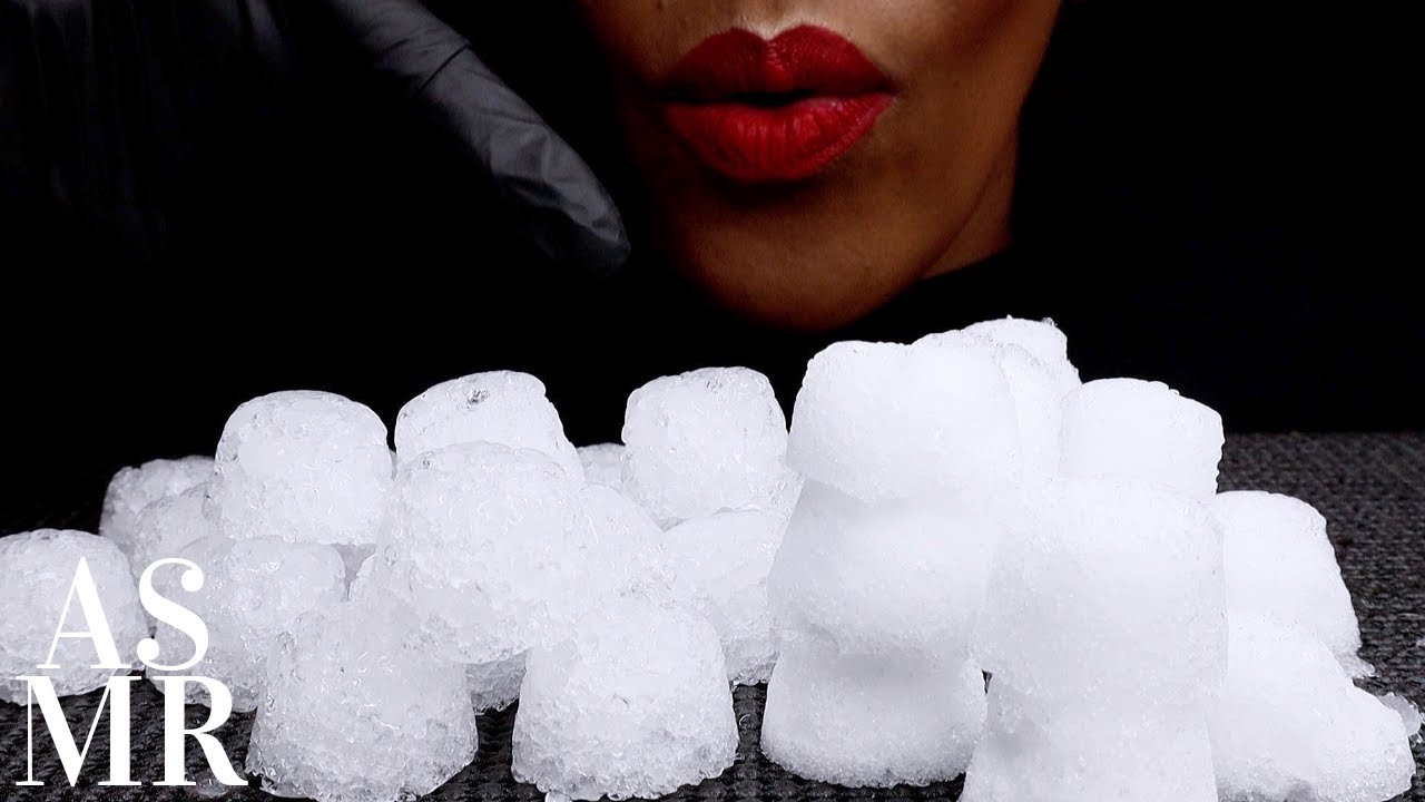 ASMR REFROZEN SHAVED ICE DROPS/POWDERY ICE DROPS/NO TAKING/ICE EATING SOUNDS/ăn đá/氷を食べる音 /아이스묵방