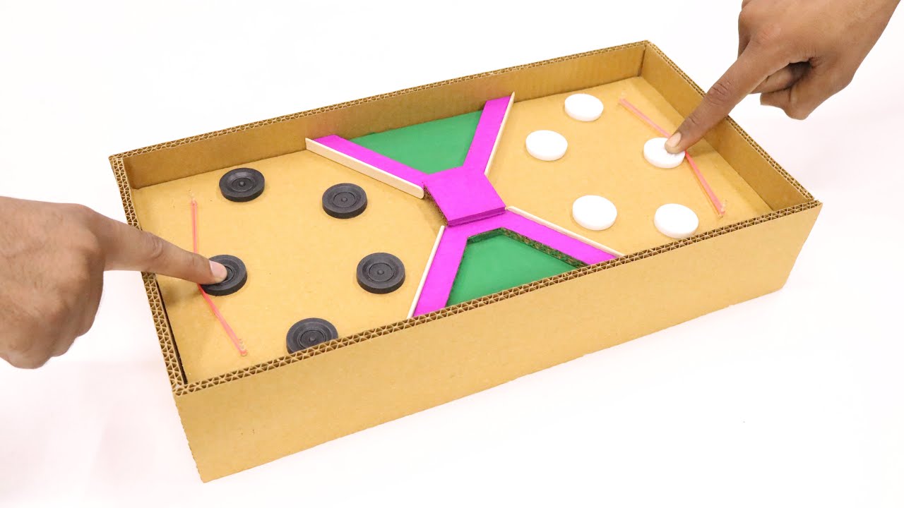 How to Make Carrom Coin Shooter from Cardboard