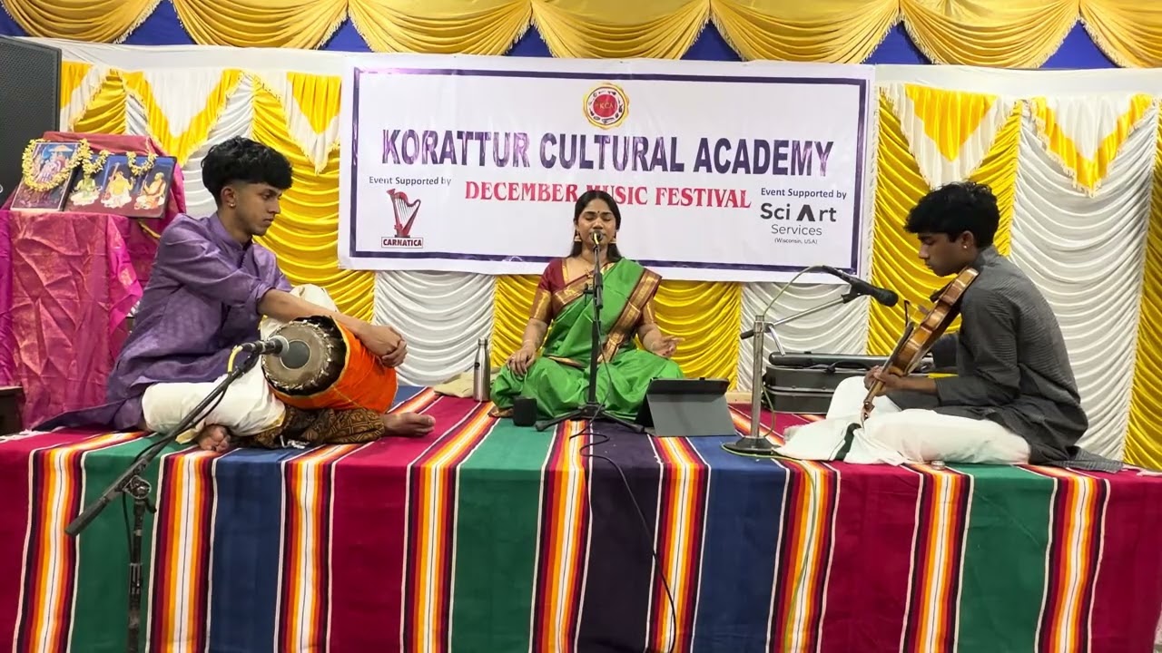 Korattur Cultural Academy Chennai - Karthik Subramanian violin for Ranjani Ravindrabharathy vocal 