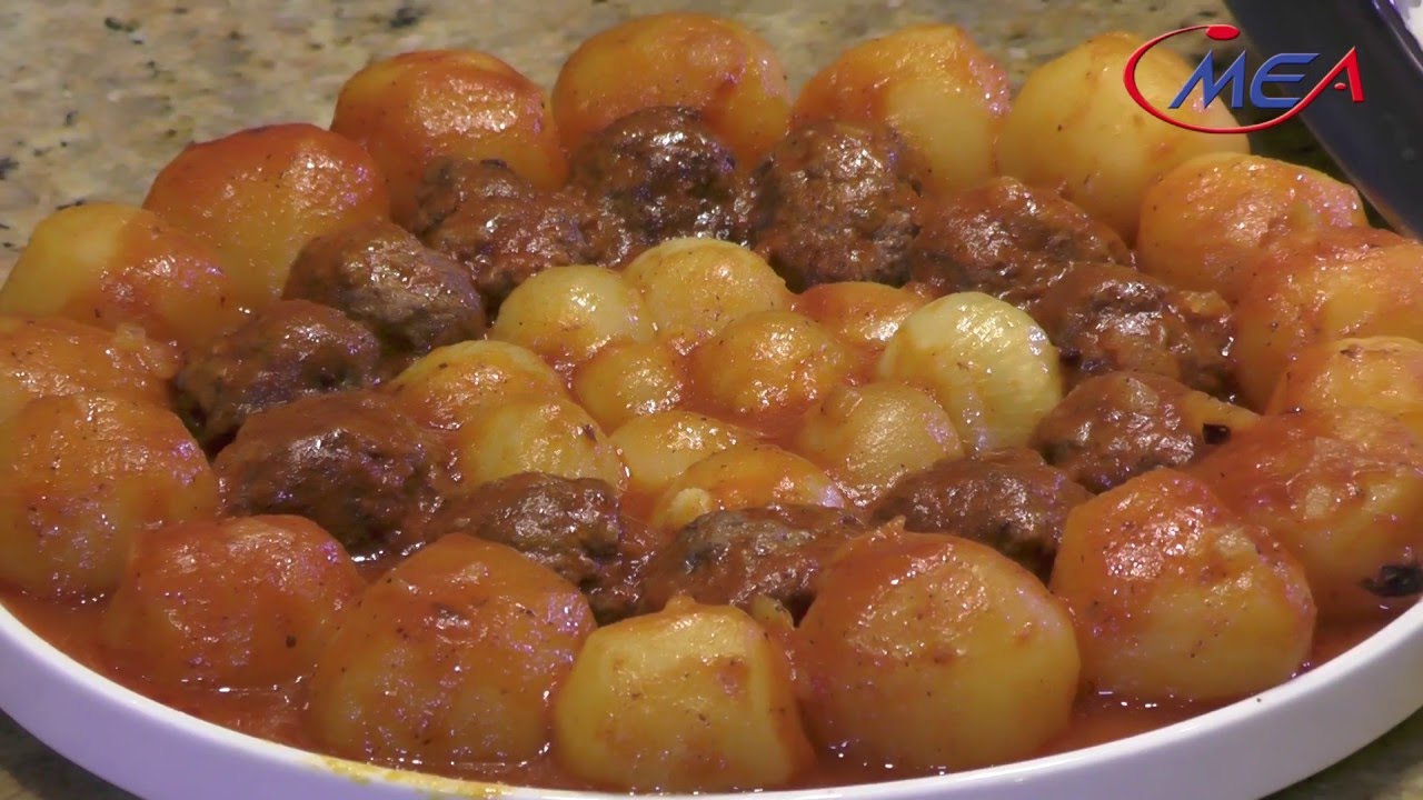 potatoes and meatballs stew مرقة راس عصفور samira's kitchen, episode # 182 part 1