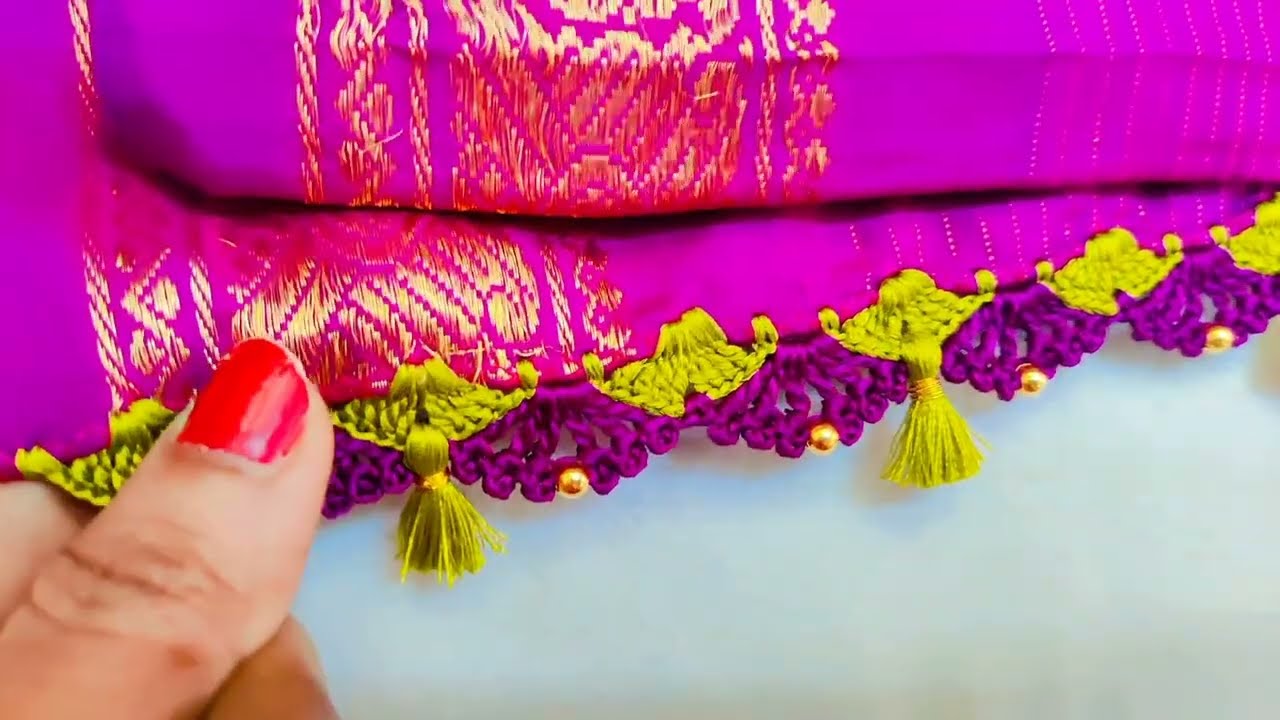 Latest,  Semi bridal #sareekuchudesign #kroshakuchu // Nandana Creations //