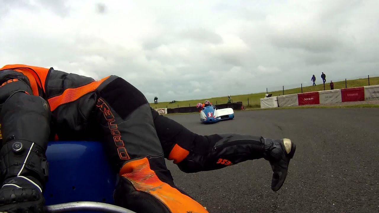 Sidecar passenger flying lap - literally!!