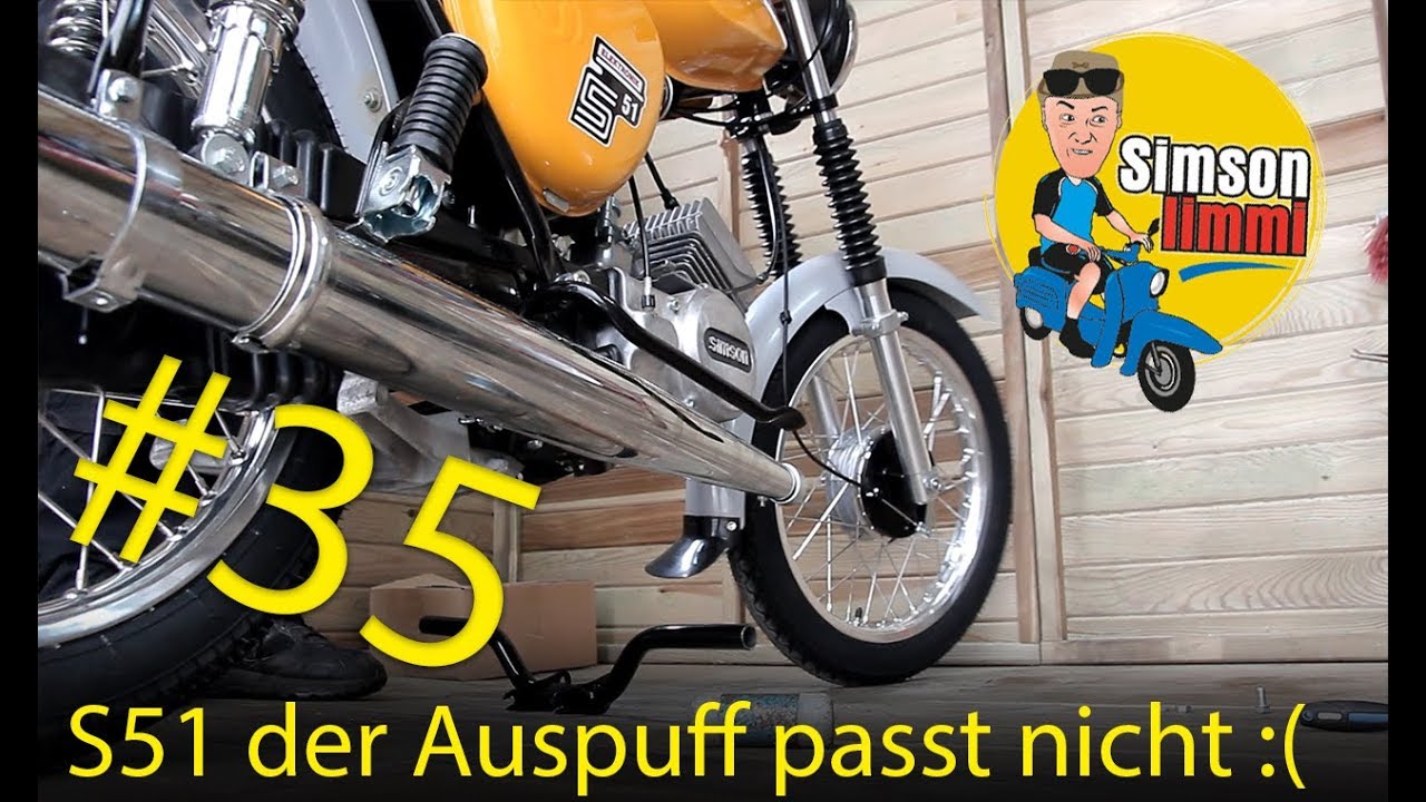 Simson S51 Neuaufbau Teil 35 - der Auspuff passt nicht
