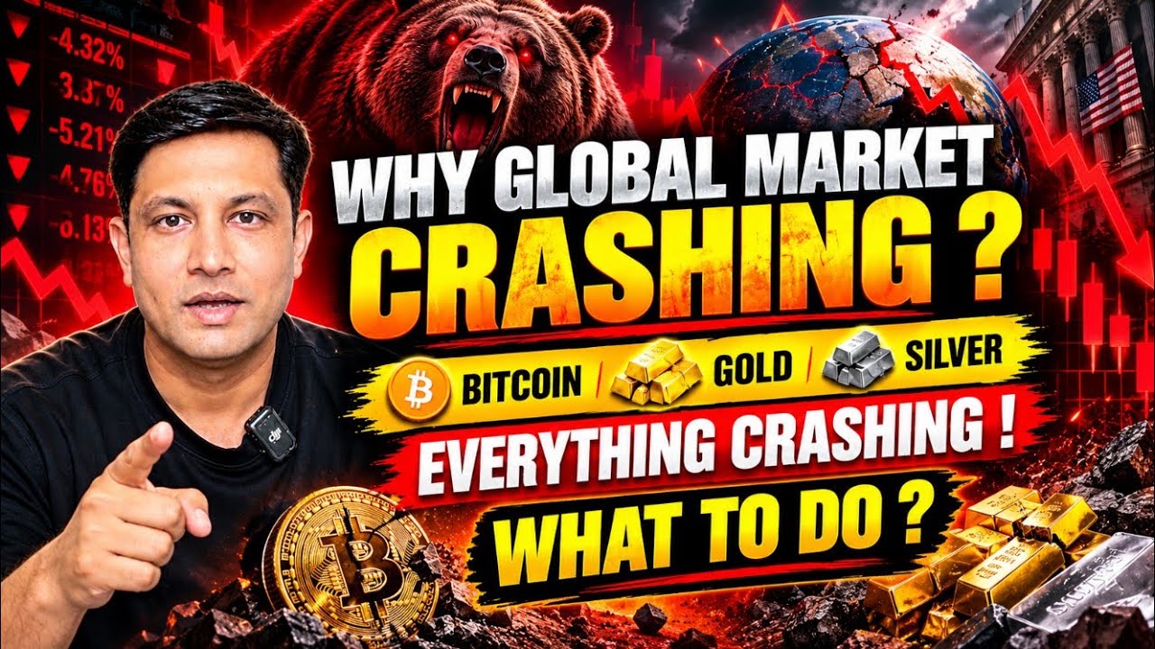 ⚠️ URGENT ! WHY GLOBAL MARKET CRASHING ? GOLD SILVER BITCOIN GOING DOWN - WHAT TO DO ?