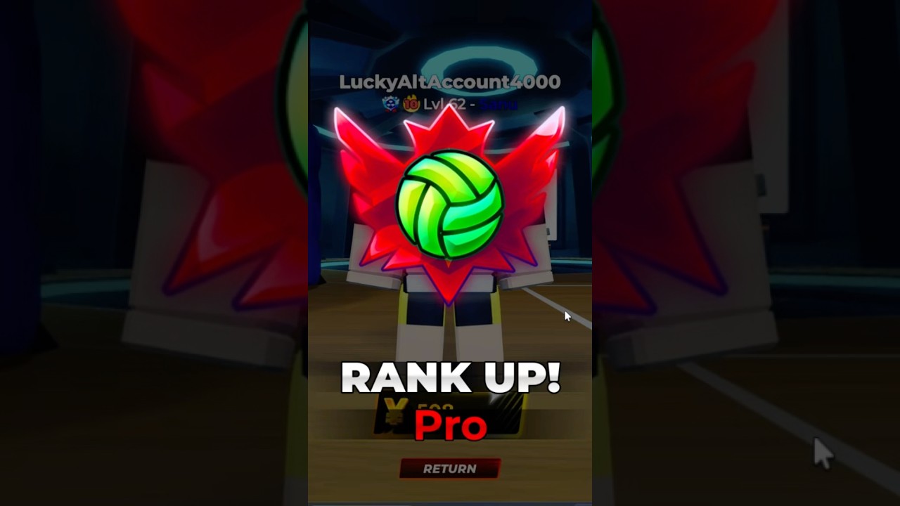 Getting PRO RANK in VOLLEYBALL LEGENDS #roblox #volleyball #haikyuu #anime #shorts #fyp