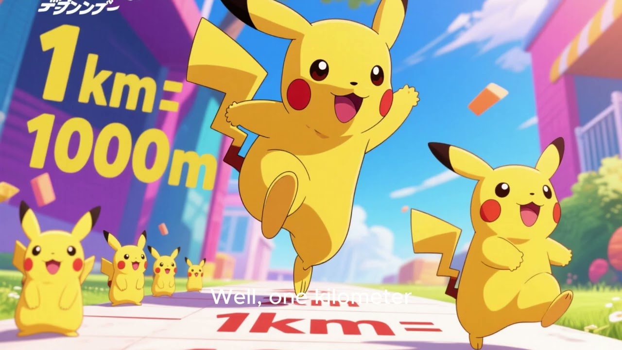🗺️ Learn Distance Conversions with Pokémon | Meters and Kilometers