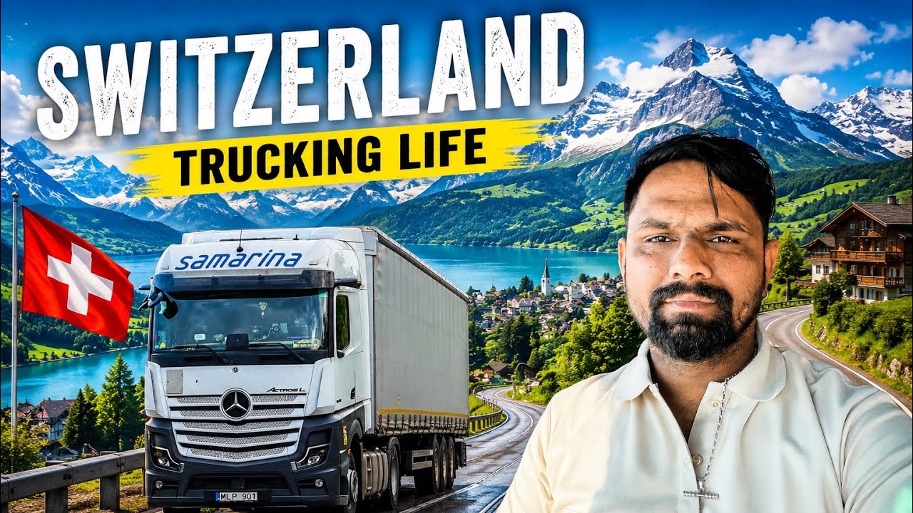 POV Mercedes-Benz truck Switzerland 🇨🇭 truck driver life in Germany road construction in Germany 