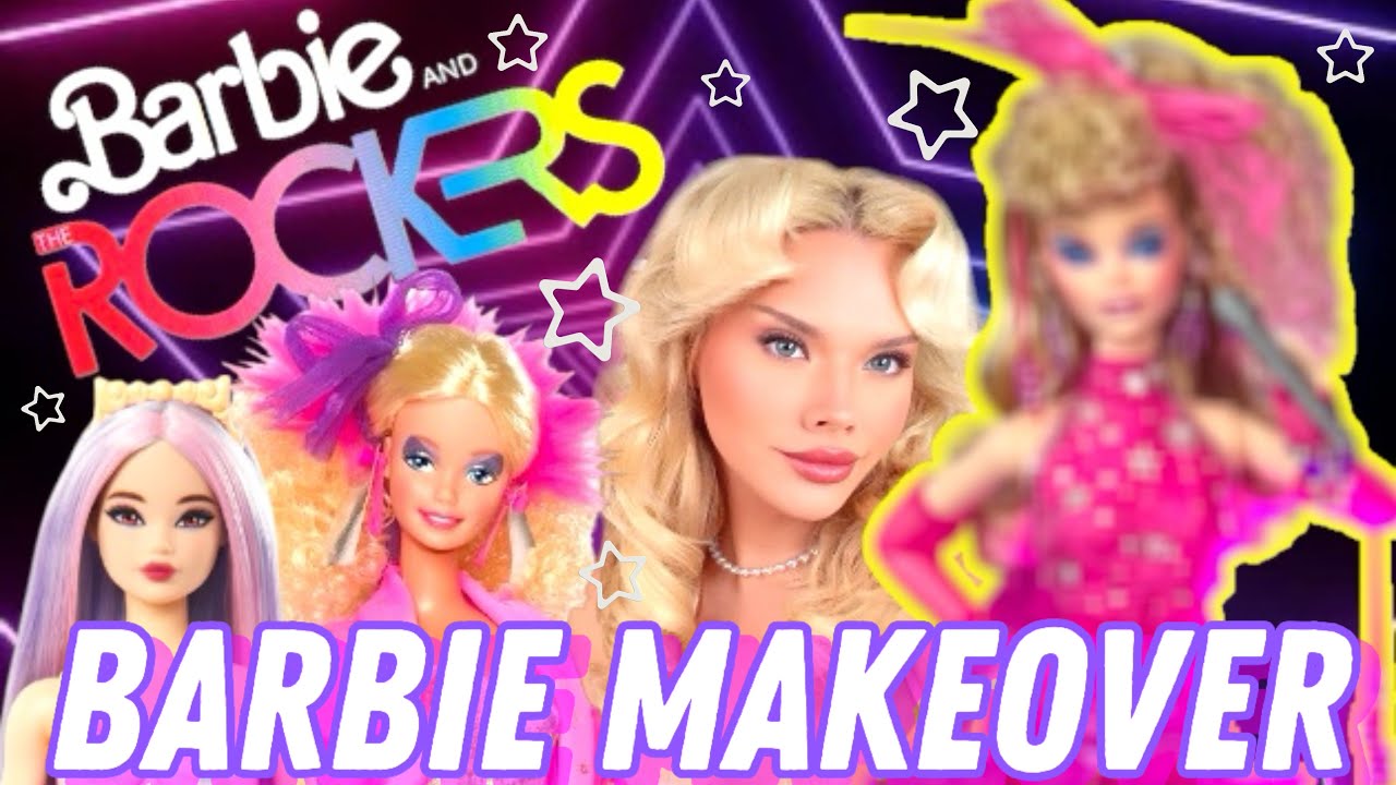 MAKING A CUSTOM BARBIE! BARBIE AND THE ROCKERS! REROOT, REPAINT, SEWING FOR BARBIE! BARBIE MAKEOVER!