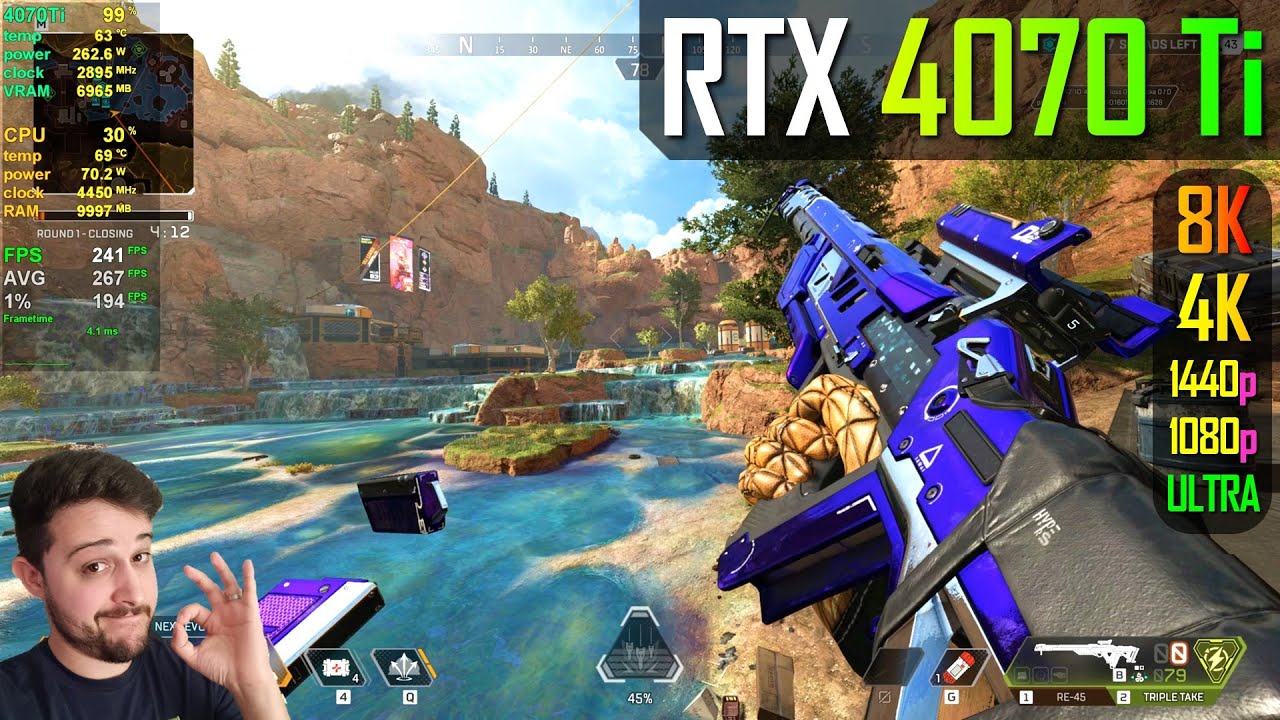 RTX 4070 Ti &mdash; Apex Legends &mdash; 1080p, 1440p, 4K, 8K