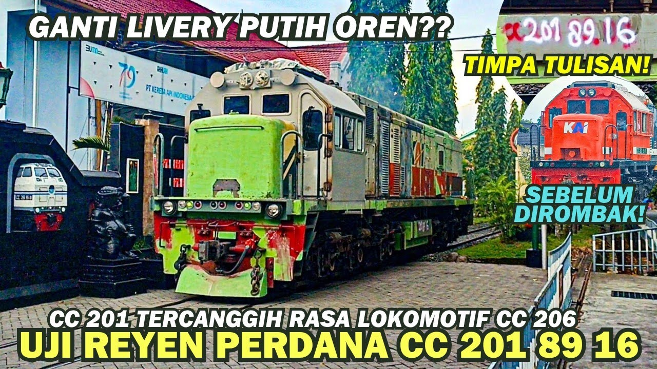 LOKOMOTIF CC 201 PALING CANGGIH! Uji Reyen Perdana CC 201 89 16 Eks Sumatra di Balai Yasa Yogyakarta