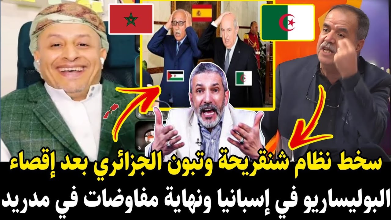 #اسعد_الشرعي سخط نظام شنقريحة وتبون الجزائري بعد إقصاء لبوليساريو في إسبانيا ونهاية مفاوضات في مدريد