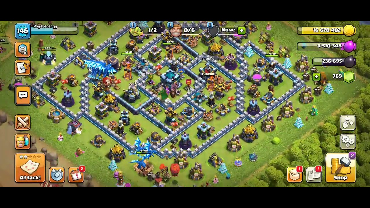 8x electro Dragon attack Clash of Clans