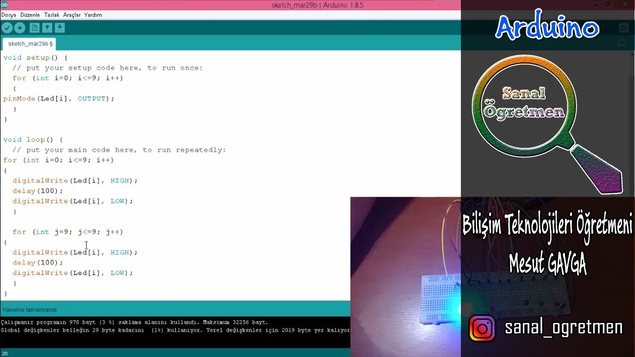 Arduino 4 Farklı Şekilde Kara  Şimşek Uygulaması