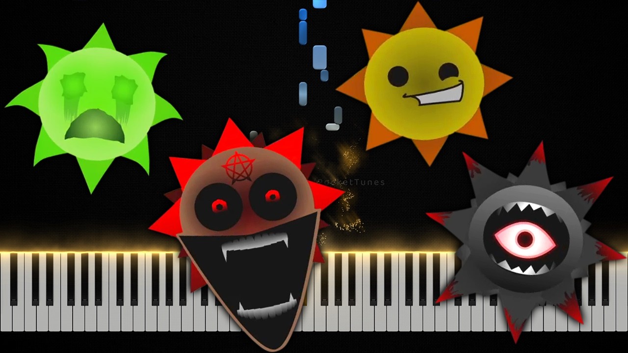 Mr. Sun in 92 SPRUNKI Mods (Piano)