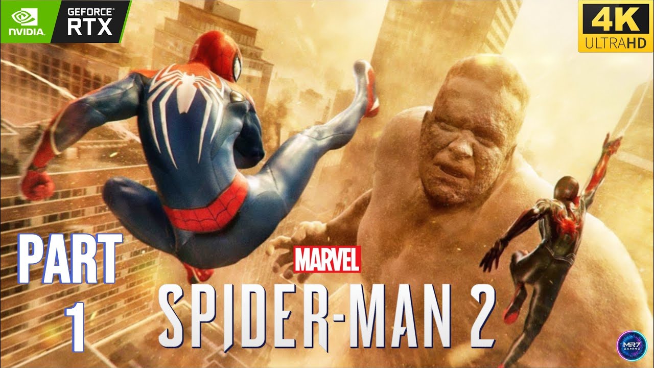 MARVEL’S SPIDER-MAN 2 Walkthrough Gameplay Part 1 – Surface Tension (SANDMAN Boss Fight) [4K 60FPS]