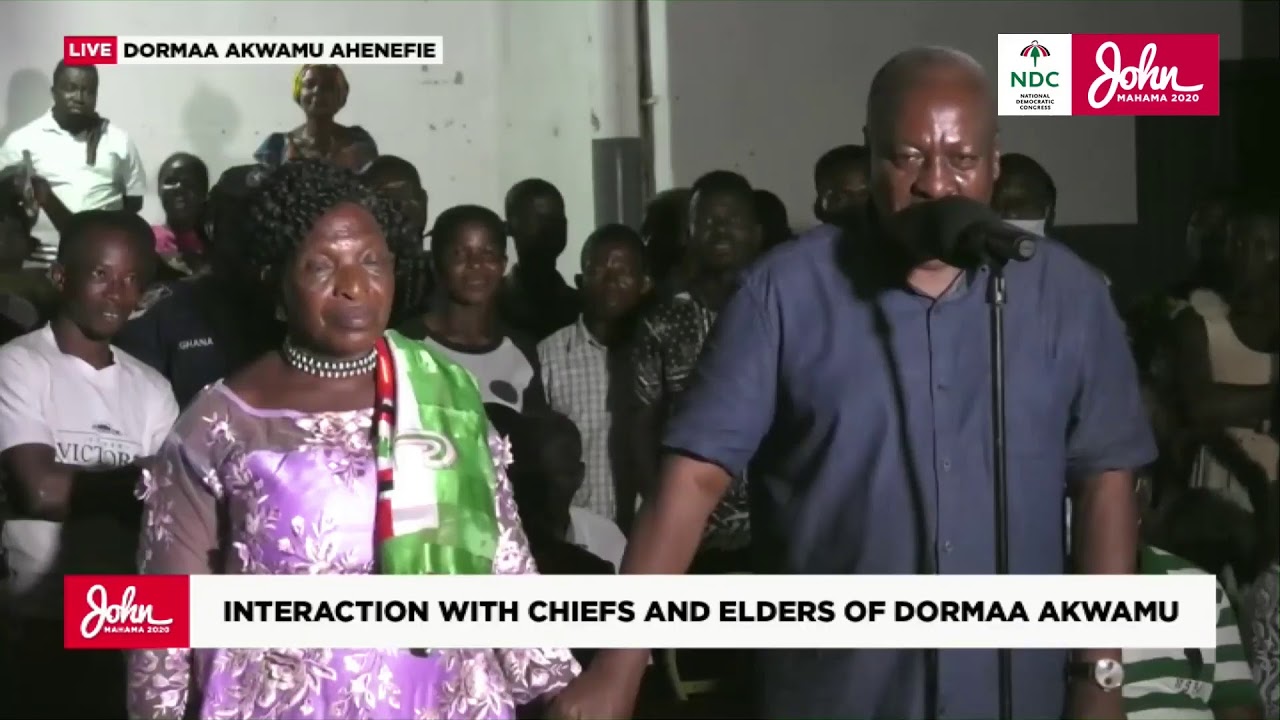 John Mahama on the move | Interaction with Chiefs, Dormaa Akwamu