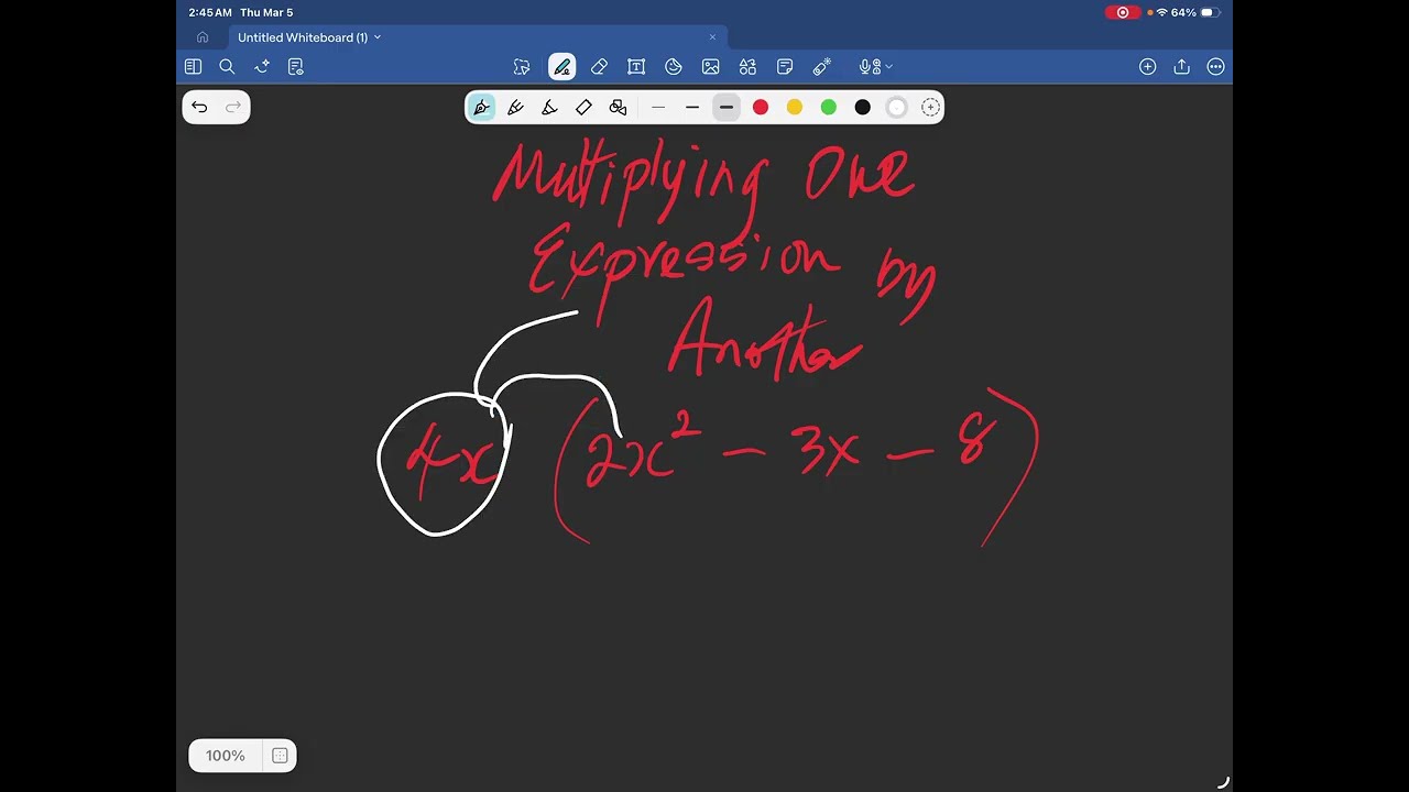 Multiplying Algebraic Expressions