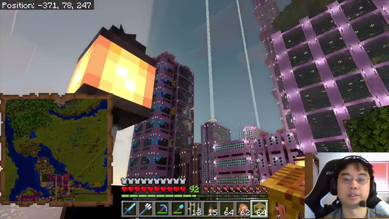 Minecraft RTX survival #1560: Continuing Railings and Lighting