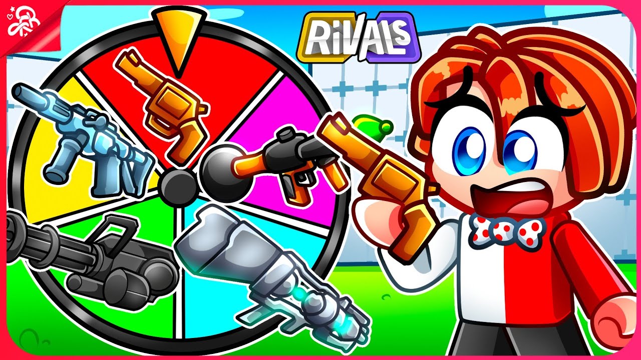 ROBLOX - A ROLETA ESCOLHE MINHA ARMA NO RIVAIS