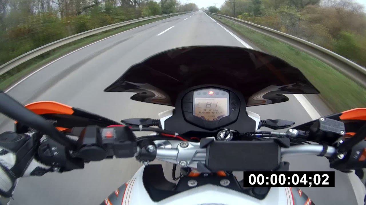 KTM DUKE 390 0-100 km/h