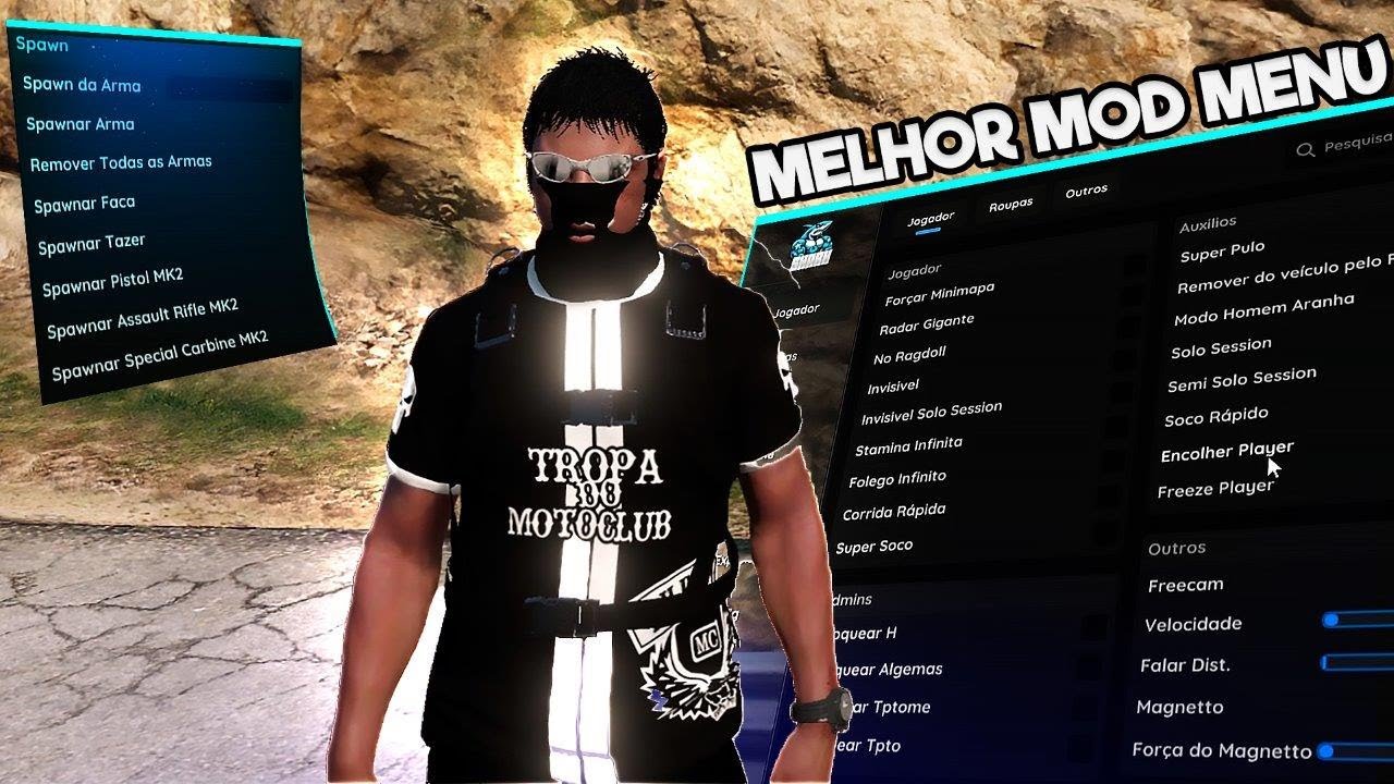 NOVA ATUALIZAÇÃO DO SHARK MENU PUXANDO ARMA NO - GTA RP