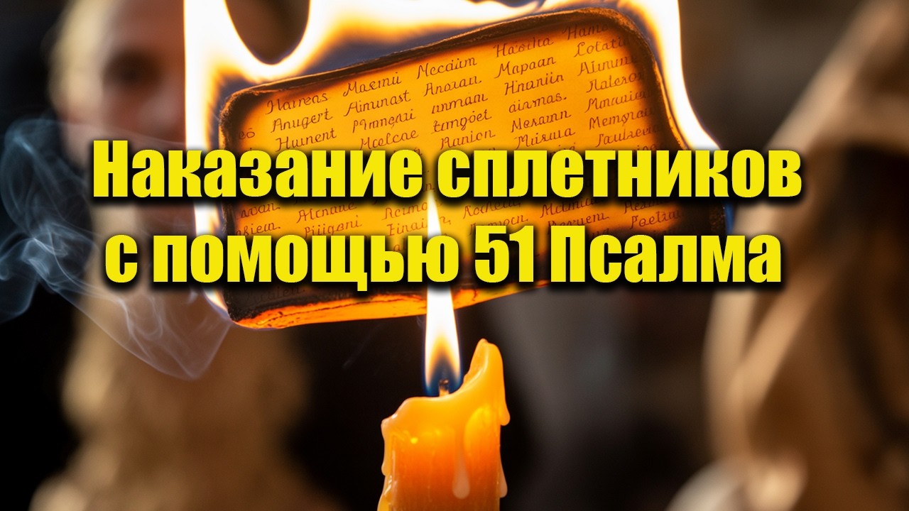 Наказание сплетников с помощью 51 псалма