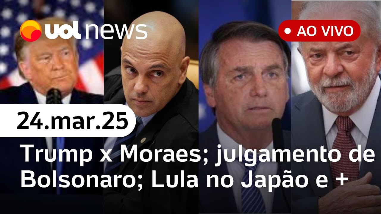 Julgamento de Bolsonaro terá segurança reforçada no STF; taxação de Trump e + | UOL News ao vivo
