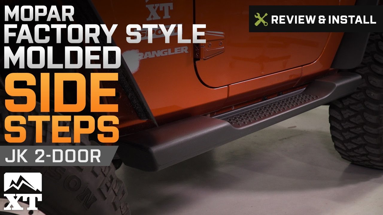 Jeep Wrangler Mopar Factory Style Molded Side Steps (2007-2017 JK 2-Door) Review & Install