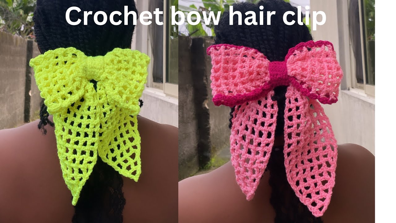 How to Crochet Bow Hair Clips🎀🎀 ||TUTORIAL || DIY || HANDMADE
