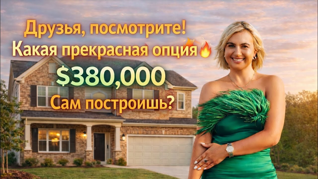 Друзья, посмотрите!🔥Дом за $375,000- реально построить самому?Помогаю людям найти дом их мечты 